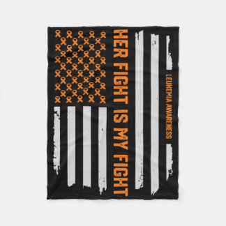 Couverture Polaire Sensibilisation vintage à la leucémie Drapeau amér