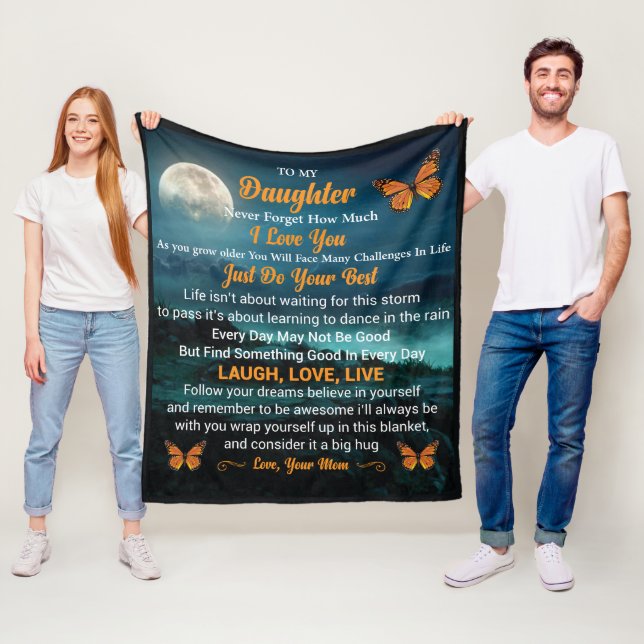 Couverture Polaire sentiment de fille maman mignon (En situation)
