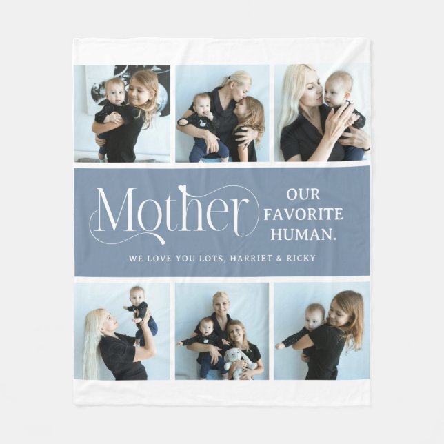 Couverture Polaire Sentimental Photo Collage Mother Keepsake  (Devant)