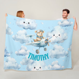 Couverture Polaire S'envoler avec Teddy le Pilote