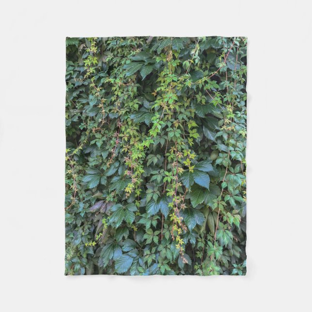 Couverture Polaire Serene Green Ivy Wall Suspendre Vins Plantes Feuil (Devant)