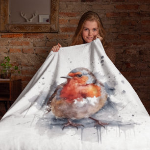 Couverture Polaire Serene Robin, personnalisée