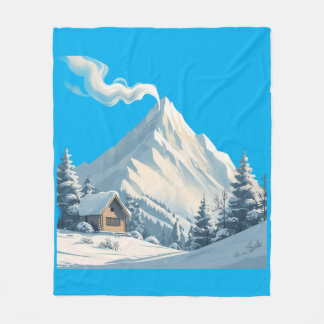 Couverture Polaire Serene Snowy Mountain Cabine T-Shirt