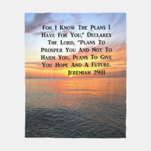 COUVERTURE POLAIRE SERENE SUNRISE JEREMIAH 29:11 BIBLE VERSE