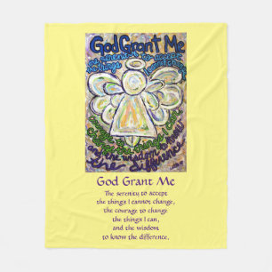 Couverture Polaire Serenity Prayer Poem Angel Personnalisé Fleece Bla