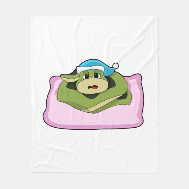 Couverture Polaire Serpent au coucher avec casquette (Devant)
