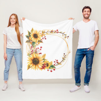 Couverture Polaire Serre de tournesol - Serre de tournesol avec Feuil