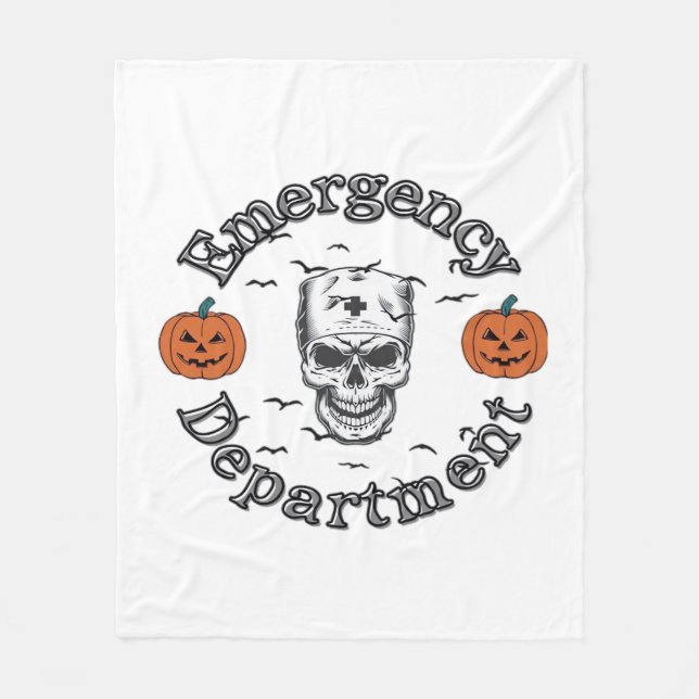 Couverture Polaire Service D'Urgence Er Nurse Skeleton Hallo (Devant)