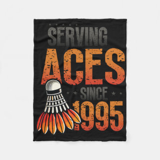 Couverture Polaire Serving Aces depuis 1995 Badminton Lover 30th Birt