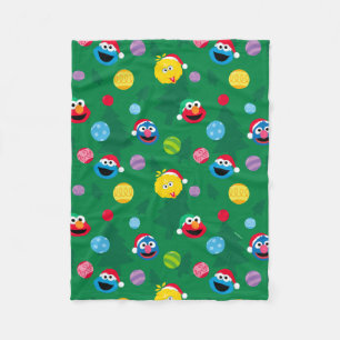 Couverture Polaire Sesame Street Christmas Tree Motif