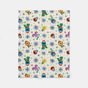 Couverture Polaire Sesame Street Noël Snowflake Motif