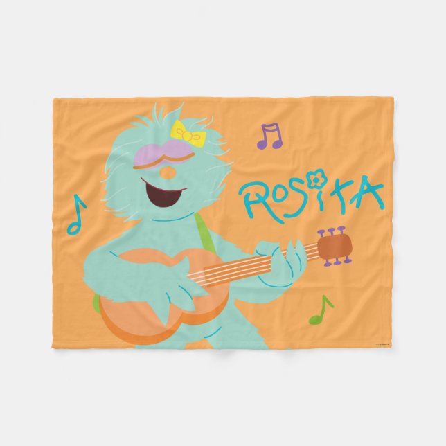 Couverture Polaire Sesame Street | Rosita Playing Guitar (Devant (Horizontal))
