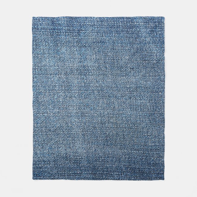 Couverture Polaire Shabby texture denim pour arrière - plan. Jeans bl (Devant)