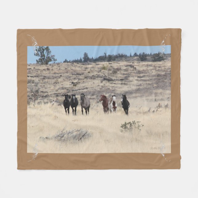 Couverture Polaire Shaman Band & Feathers Fleece Blanket (Devant (Horizontal))