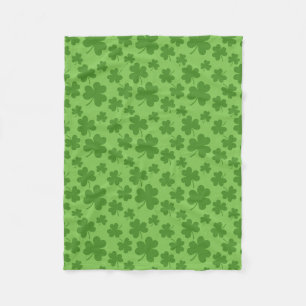 Couverture Polaire Shamrock de la Saint Patrick Motif Clover