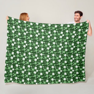 Couverture Polaire Shamrock vert, Saint Patrick's Day