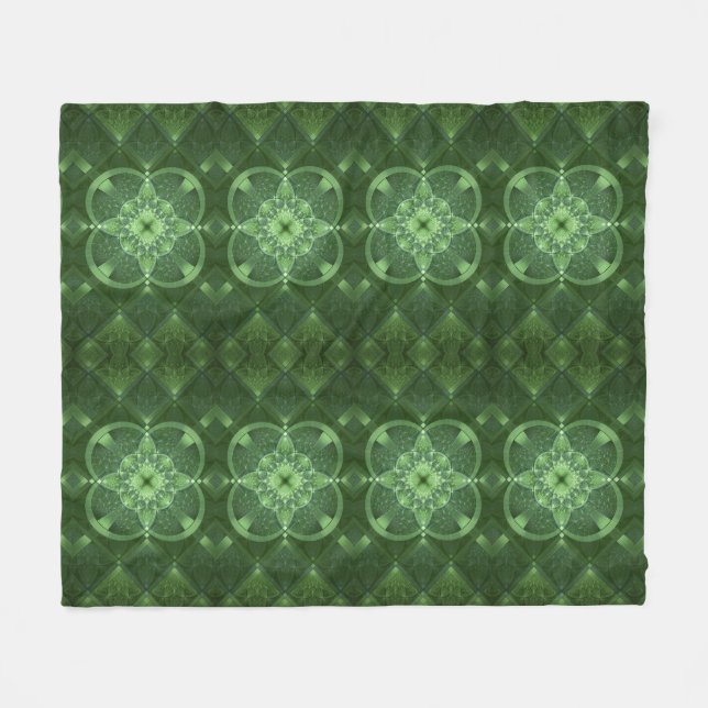 Couverture Polaire Shamrocks abstraits (Devant (Horizontal))