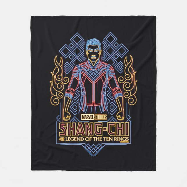 Couverture Polaire Shang-Chi Neon Lumière Graphique (Devant)