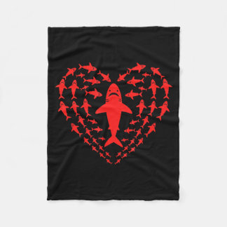 Couverture Polaire Shark heart kids sea creature valentine graphic 