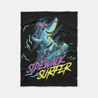 Couverture Polaire Shark Skater Skateboarder Surfer Skateboarding Lon