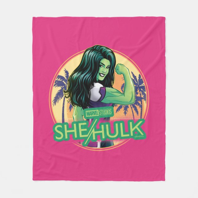 Couverture Polaire She-Hulk Retro Palm Tree Graphic (Devant)