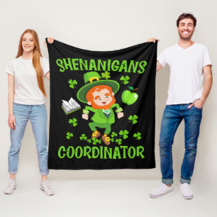 Couverture Polaire Shenanigans Coordonnateur Funny Enseignant St Patr