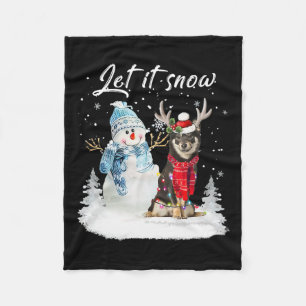 Couverture Polaire Shiba Inu Père Noël Chien Noël Snowman Xmas Pyjama