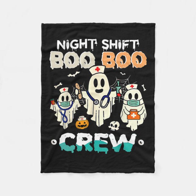 Couverture Polaire Shift Boo Boo Équipage Infirmière Ghost Infirmière (Devant)