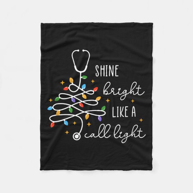 Couverture Polaire Shine Bright Like A Call Light Stethoscope Nurse C (Devant)