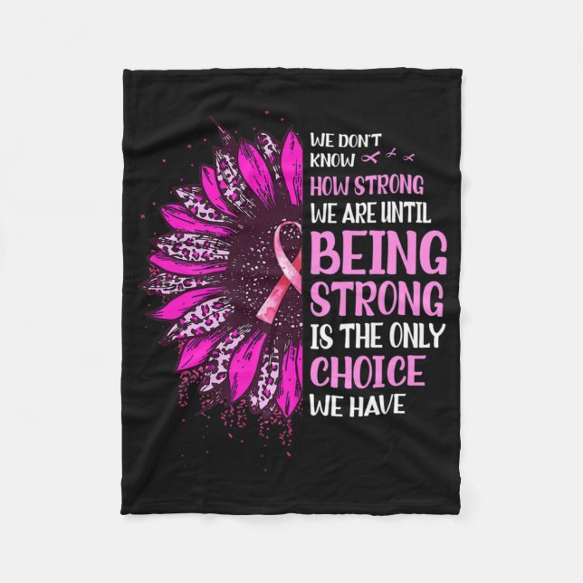 Couverture Polaire Shing Strong Sunflower Rose Ribbon Breast Cancer A (Devant)