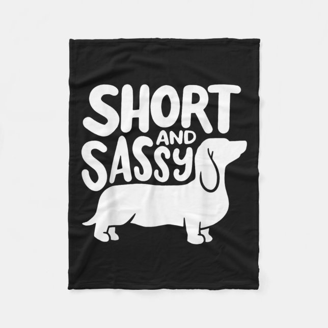 Couverture Polaire Short And Sy Funny Daschund Dog Lover Quote  (Devant)