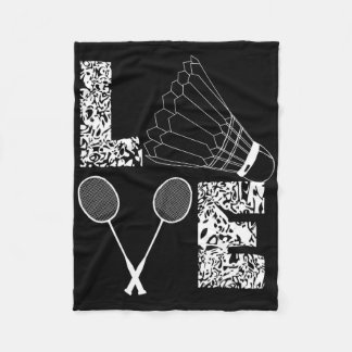 Couverture Polaire Shuttle Love Badminton Lover Racquet Smashs