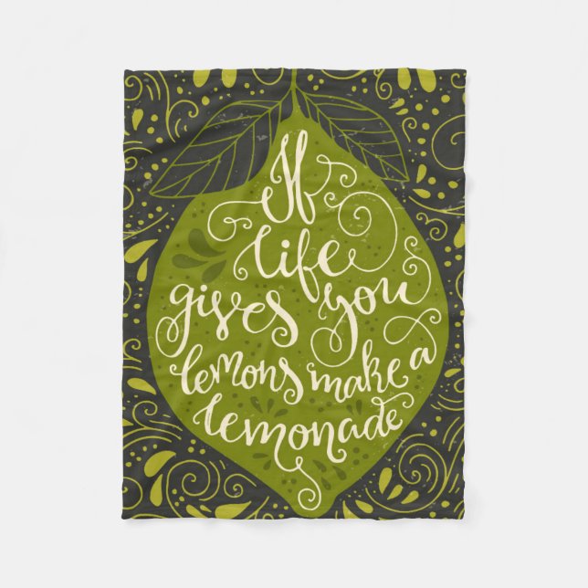 Couverture Polaire Si la vie vous donne les citrons font une limonade (Devant)