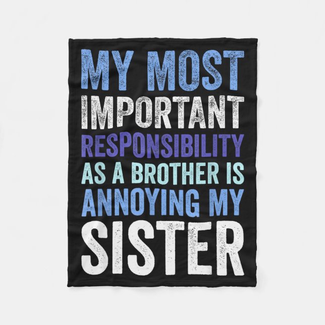 Couverture Polaire Siblings Rivalry Annoying My Sister Funny Brother  (Devant)
