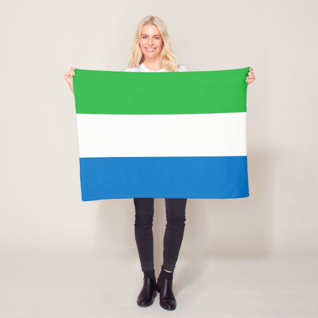 Couverture Polaire Sierra Leone Flag (En situation)