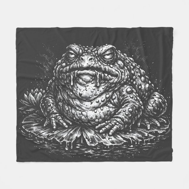 Couverture Polaire Sigil du Crapaud Hanté par BurnsInHell (Devant (Horizontal))