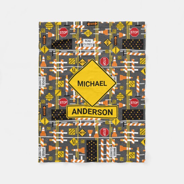 Couverture Polaire Signes de construction routière (Devant)