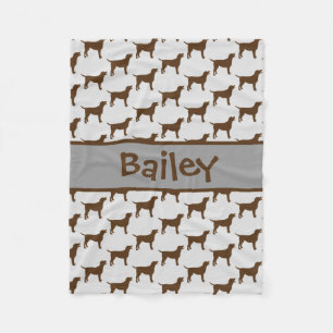 Couverture Polaire Silhouette de chien du laboratoire de chocolat per