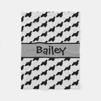 Couverture Polaire Silhouette de chien espagnol Springer anglais pers