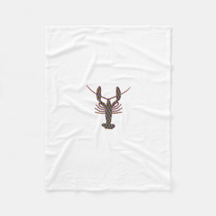 Couverture Polaire Silhouette de Jacquard de homard