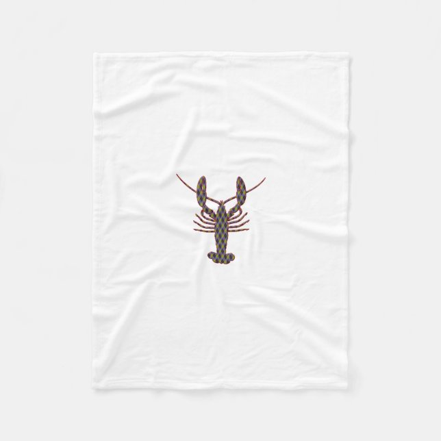 Couverture Polaire Silhouette de Jacquard de homard (Devant)