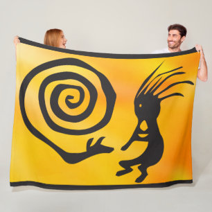 Couverture Polaire Silhouette Kokopelli