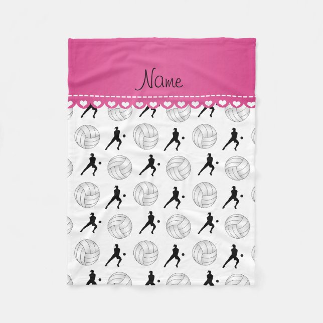 Couverture Polaire Silhouettes blanches nommées personnalisées de (Devant)