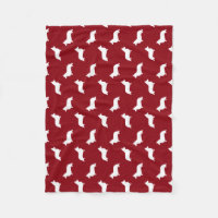 Silhouettes de Cardigan Welsh Corgi Rouge et Blanc