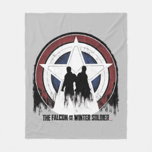 Couverture Polaire Silhouettes du bouclier des faucons et des soldats