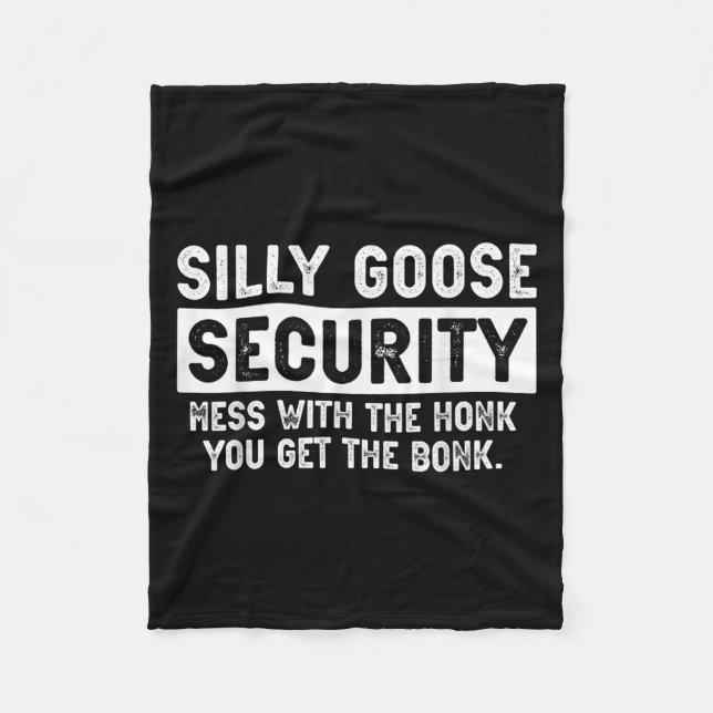 Couverture Polaire Silly Goose Security Funny Halloween Costume  (Devant)
