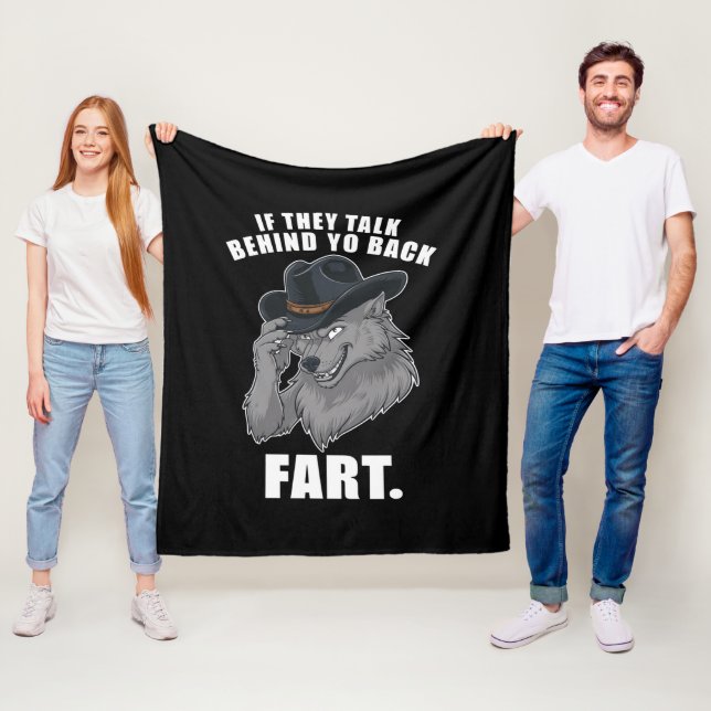 Couverture Polaire S'Ils Parlent Derrière Le Dos Fart Mème Drôle (En situation)