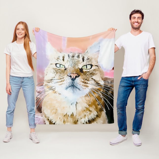 Couverture Polaire Simba the Striped King (En situation)