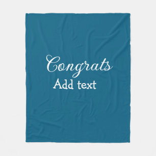 Couverture Polaire Simple congratulation graduation add your