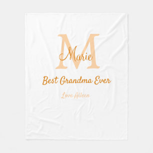 Couverture Polaire simple minimum meilleur grand-mère jamais orange m
